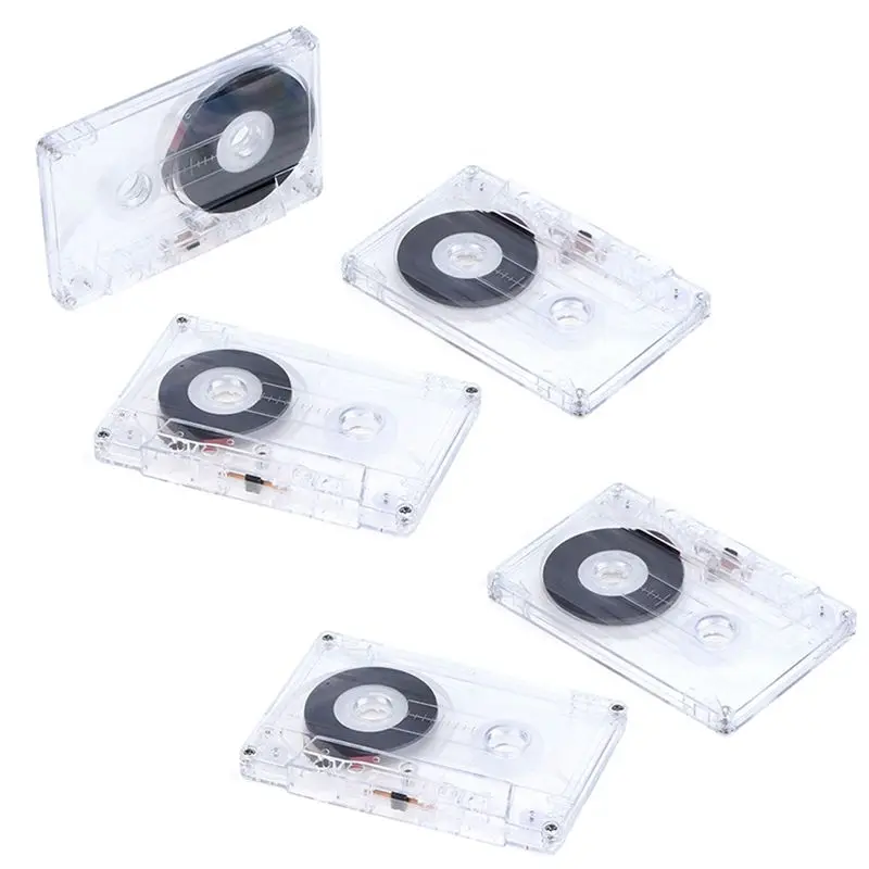 A89E-Blank Audio Cassettes. Recordable Clear Audio Cassettes Video Tape For Voice Music Recording