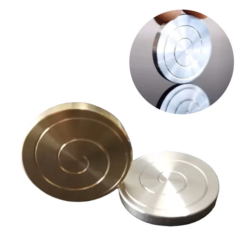 EDC Stainless Steel Desktop Coin Decompression Gyro Good Luck Fun Pocket Toy Adult Rotating Gyro for Stress Relief