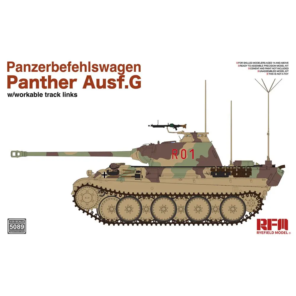 

RYEFIELD MODEL RFM RM-5089 1/35 Panzerbefehlswagen Panther Ausf.G - Scale model Kit