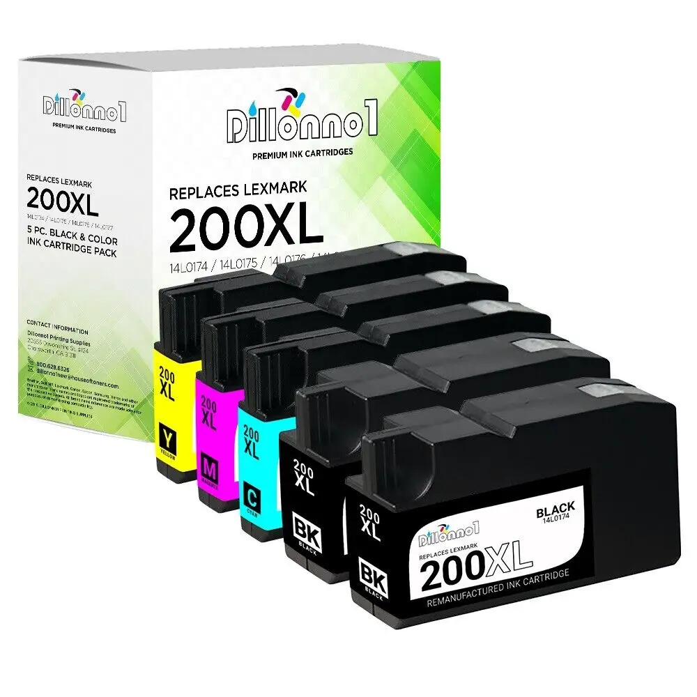 Combo d'encre Lexmark #200 XL, 5pk, pour OfficeEdge Pro4000 Pro5500 Pro5500t Series