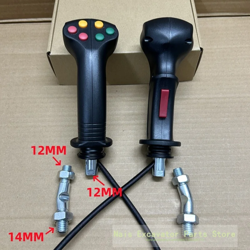 4/5/6/7 Button For Excavator Parts Logging Iron Stone Tools Agricultural Harvester Electric Control  Joystick Handle Glue Gear