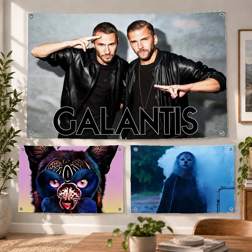 Music Electronic Duo Galantis Flags Decorative Flag Banner Indoor Bedroom Dorm Gaming Room Wall Party Club Decor Fan Gift