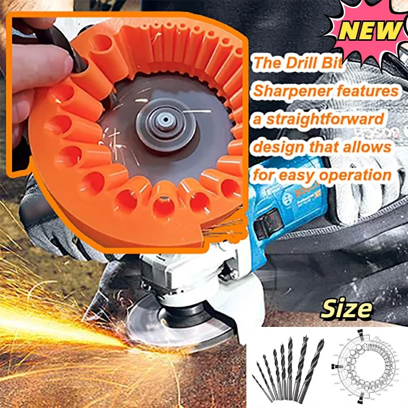 Drill Bit Sharpener Locator For 125mm Angle Grinder Multi Hole Positioning Holder To Sharpen Twist Drill Repair Auxiliary Tool