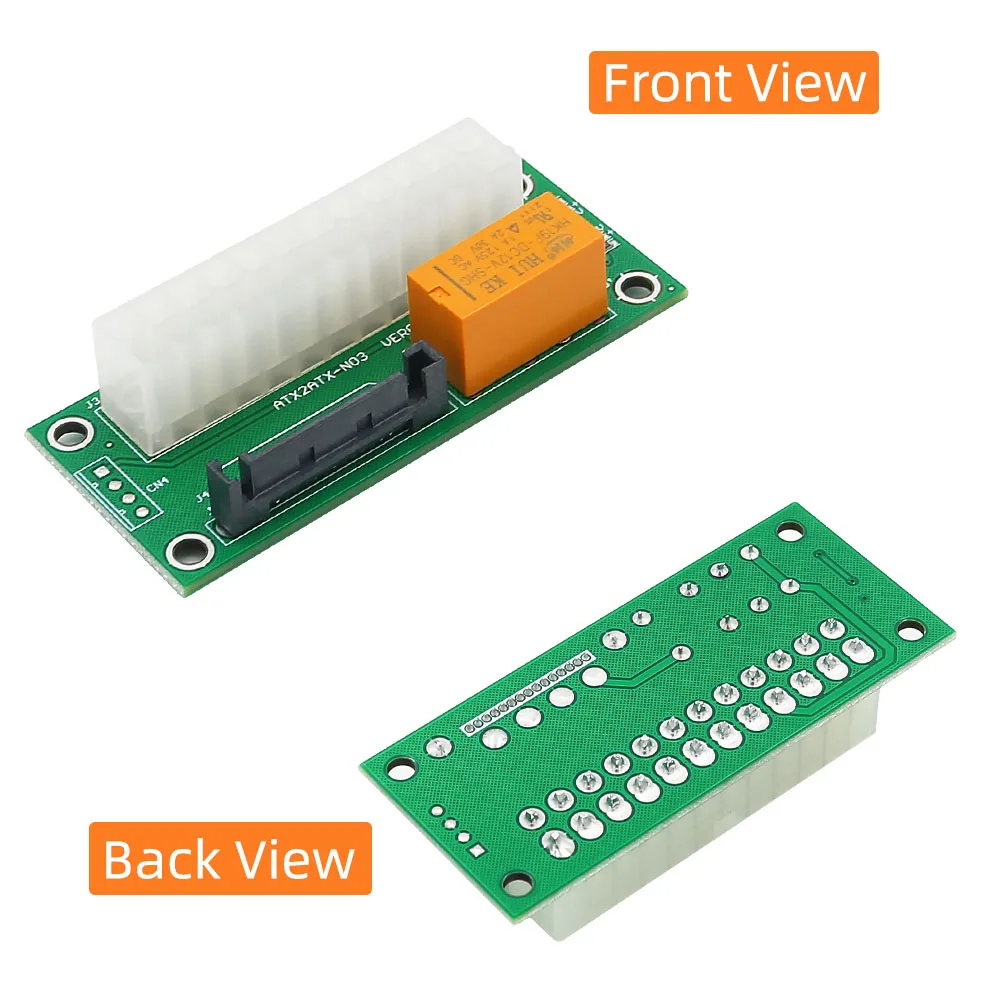 Adapter Dual PSU Power Supply Board Extender Cable Card with LED ATX 24Pin to SATA Sync Starter Add2psu for Graphics Card Mining