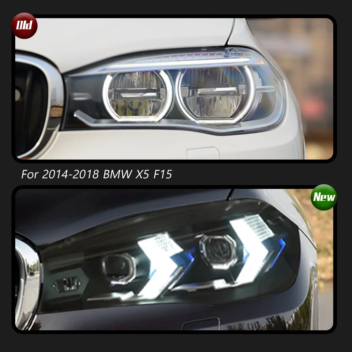 

TYPY Новая светодиодная фара, обновленная, модифицированная для BMW X5 F15, фара 2014-2018, фара с динамическим сигналом, автоаксессуары