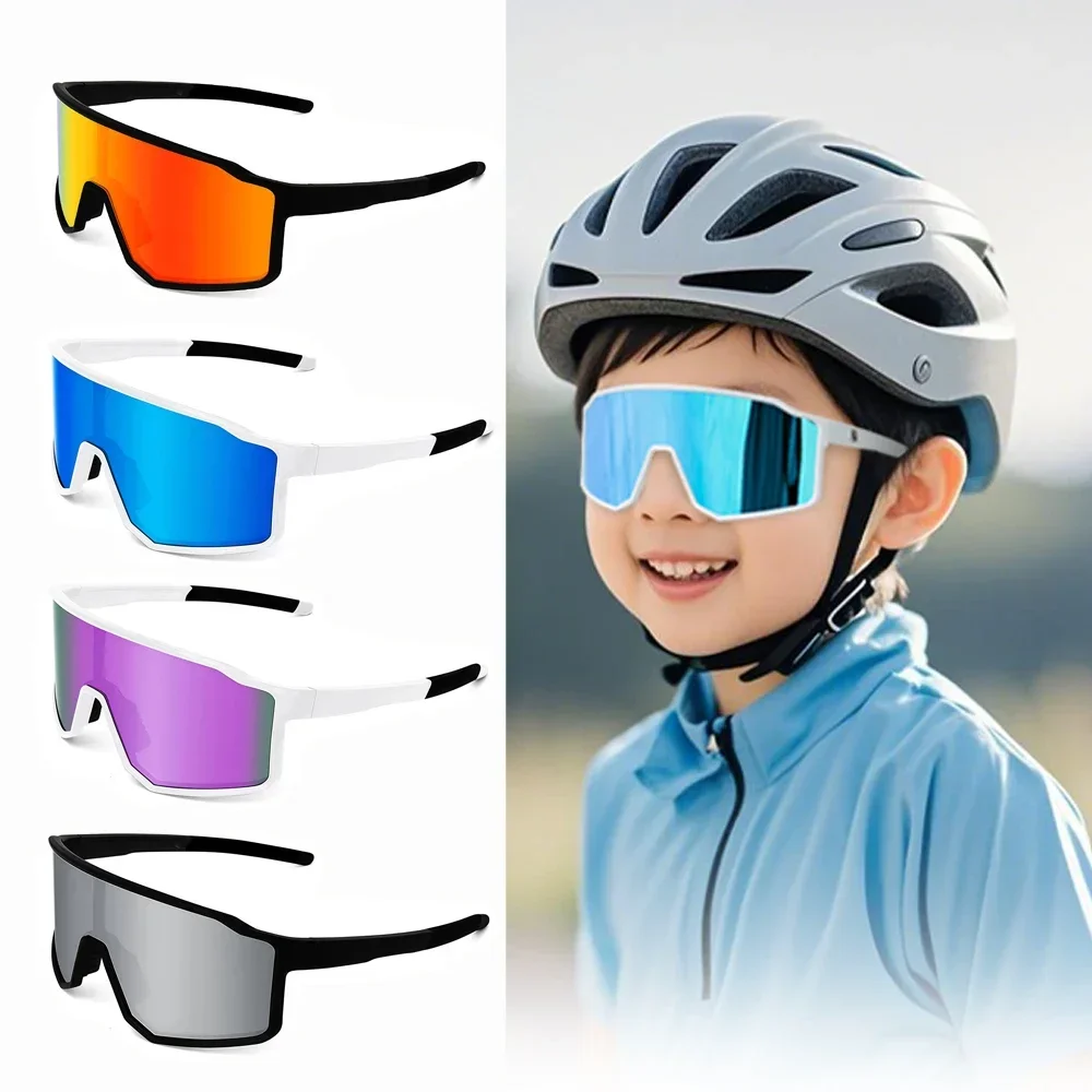 

Поляризованные антибликовые велосипедные очки с защитой от ультрафиолета, легкие солнцезащитные очки HD с запахом для детей 9–15 лет, рыбалки, бейсбола, спорта