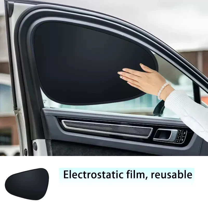 

Electrostatic Sunshade UV Protector Self Adhesive Car Side Window Mesh Sun Visor Summer Protection Film Window Privacy Curtain