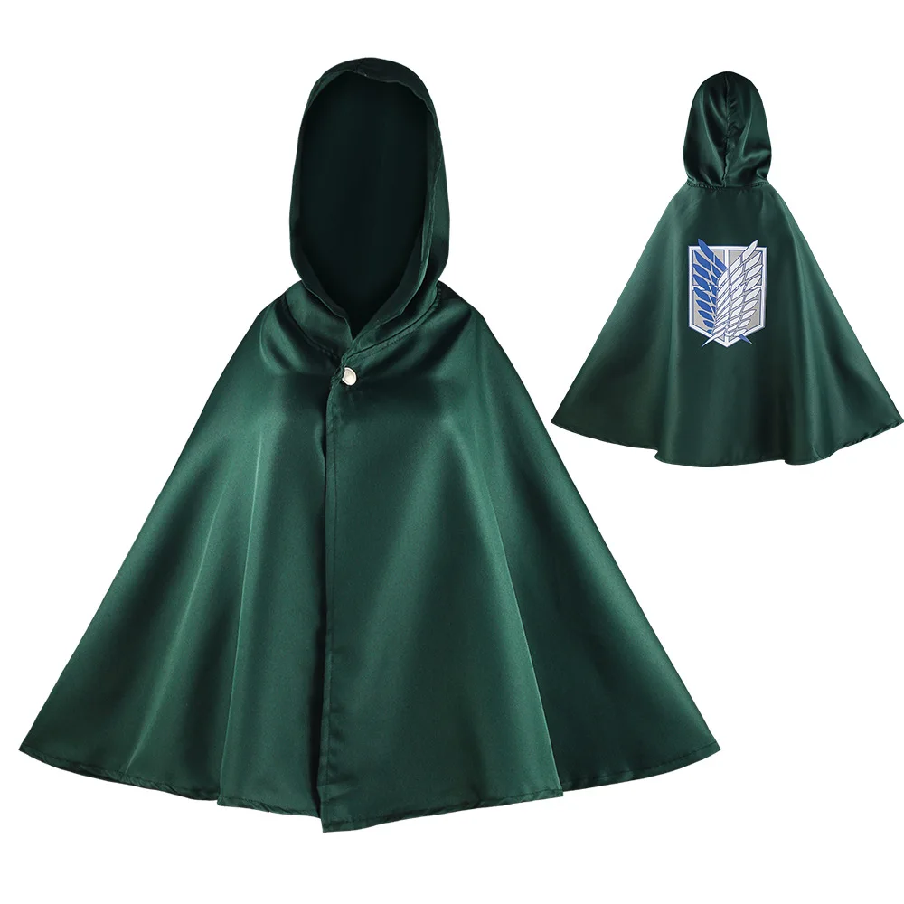 

Adult Anime Attack on Titan Cosplay Costumes Giant Cloak with Hat Shingeki No Kyojin Scouting Legion Green Cape Mens Clothes