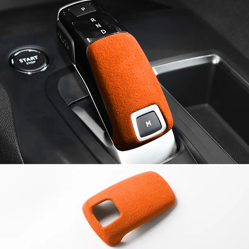 

For Peugeot 508 2008 4008 5008 Gear Shift Knob Boot Cover Trim Stickers Made of Alcantara Car Premium lnterior Tuning Accessory