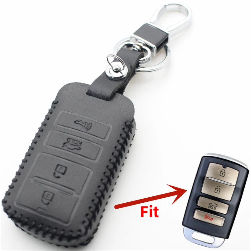 XIEAILI Genuine Leather 4Button Key Case Cover For Kia Cadenza K9 K7 K-04 Sorento K900 New K7