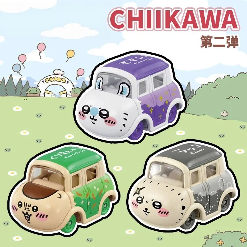 Chiikawa,Hachiware,Usagi Cute Cartoon Alloy Car Model, Flying Squirrel & Sea Otter New style Ornaments In Stock