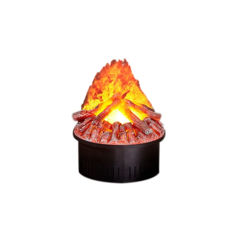 Led Fog Bulbs Steam Round Humidifier 3d Atomization Steam Electric Water Vapour Fireplace