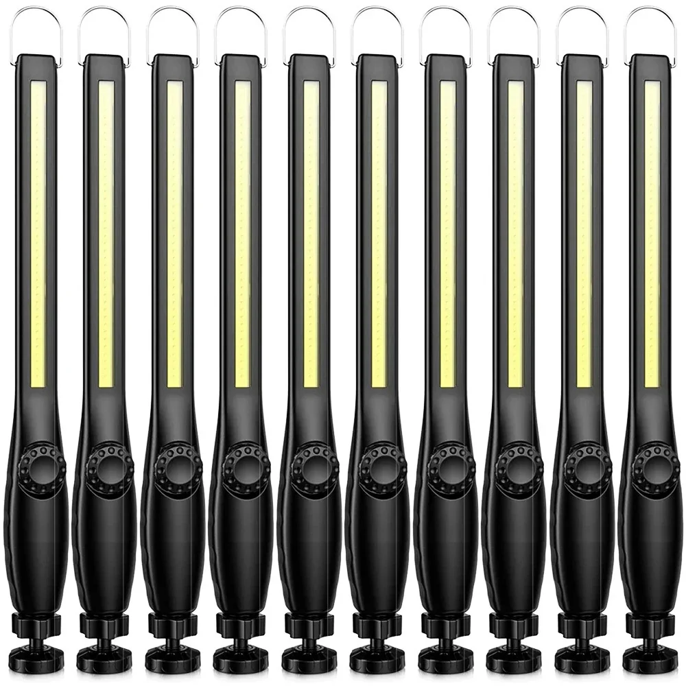 1-10PCS COB LED-zaklamp Magnetische werklamp USB oplaadbare zaklamp Draagbare lantaarn Inspectielamp Camping Autoreparatielamp