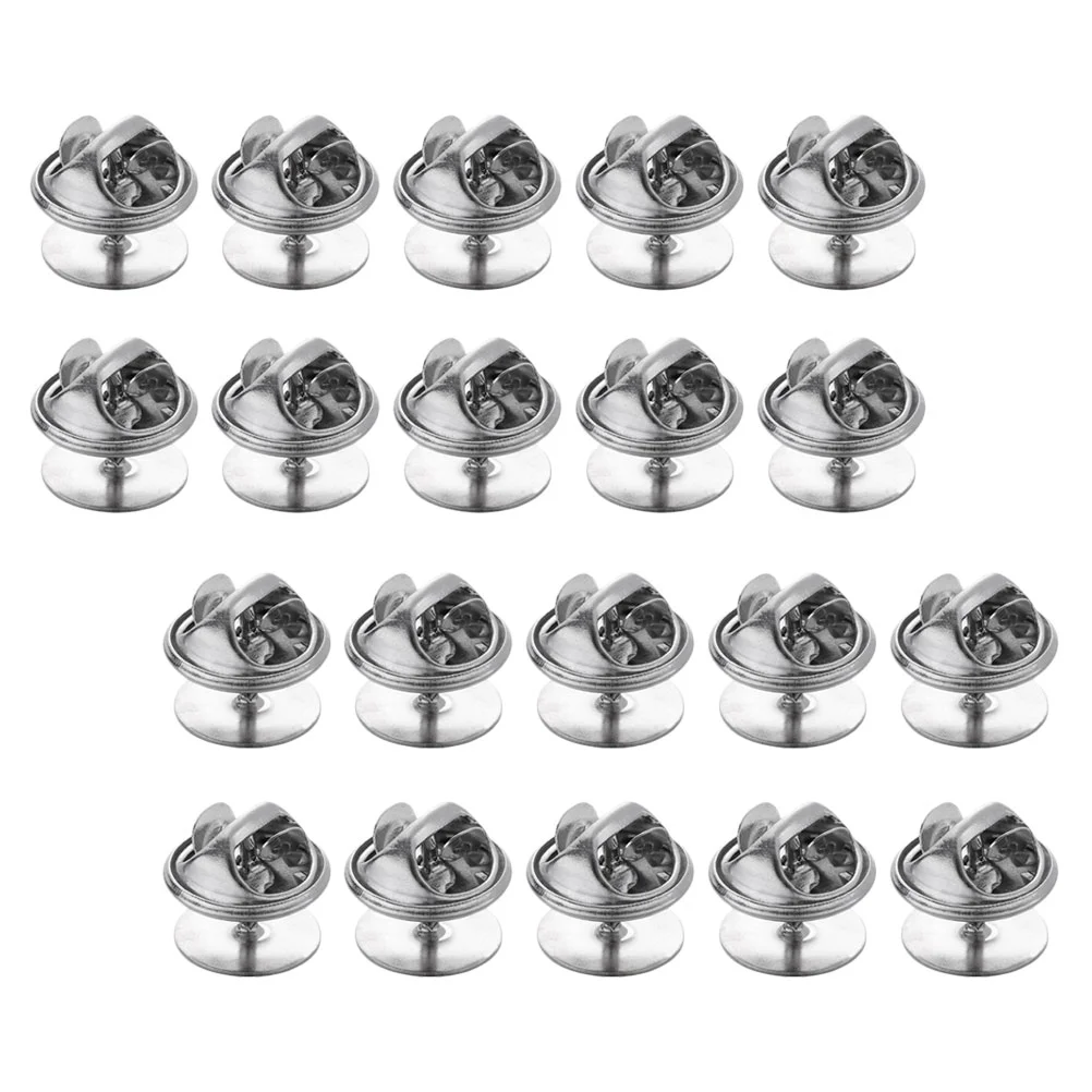 

150 Sets Collar Butterfly Hat Brooch Buckles Strap Kit Silver Backs Keepers Miss