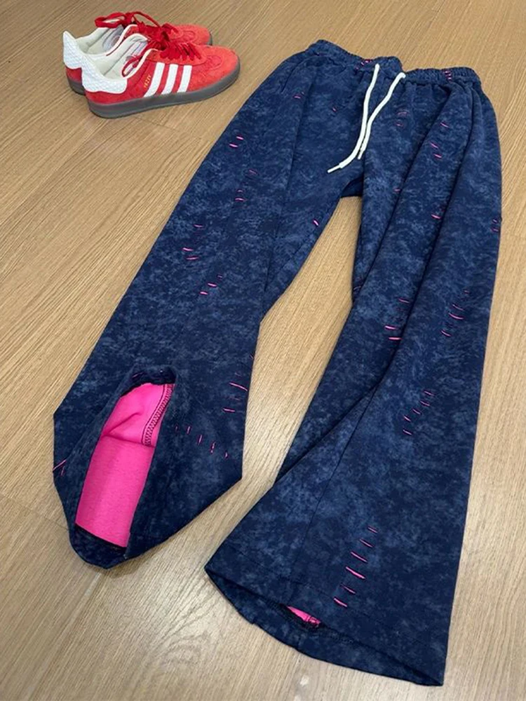 

Slimming Straight Leg Knife Casual Pants Loose Fit Low Waist Cotton Polyester Blend Autumn Wear for Teen Boys