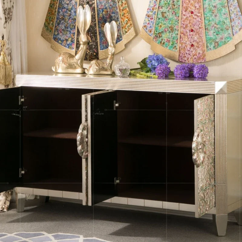 

Four-Door Shoe Cabinet Large Capacity Hall Cabinet Sideboard Storage Cabinet