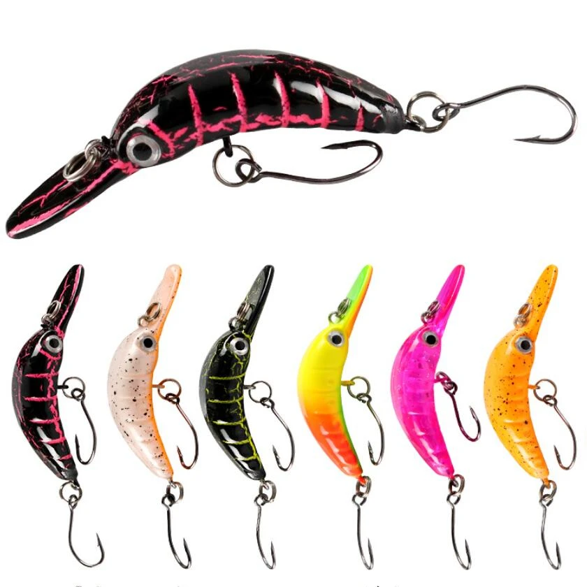 1 szt. Tonąca przynęta na rybki 5cm 2.5g Mini sztuczna twarda przynęta ostry haczyk szczupak Bass Crankbait woblery sprzęt na pstrągi