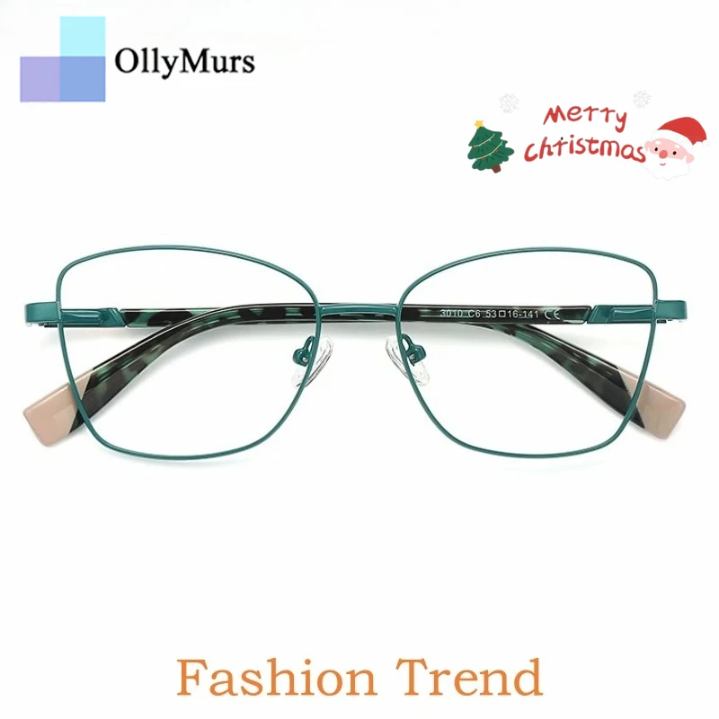 

OLLYMURS кошачий глаз модные женские очки по рецепту горячие очки на заказ оптические оправы блокирующие синий свет ретро весенние шарнирные очки