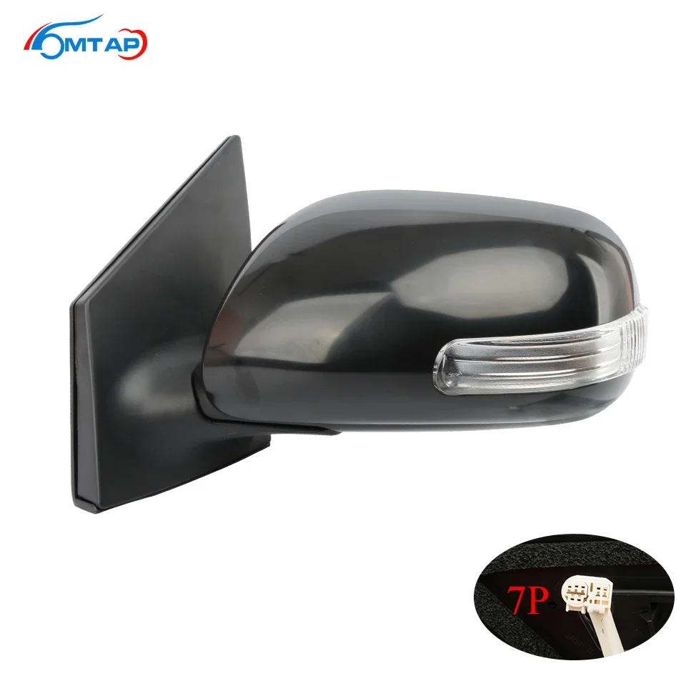 MTAP Door Exterior Rearview Side Mirror Assy For Toyota Corolla E150 2008 2009 2010 2011 2012 2013 7-PINS With Turn Signal