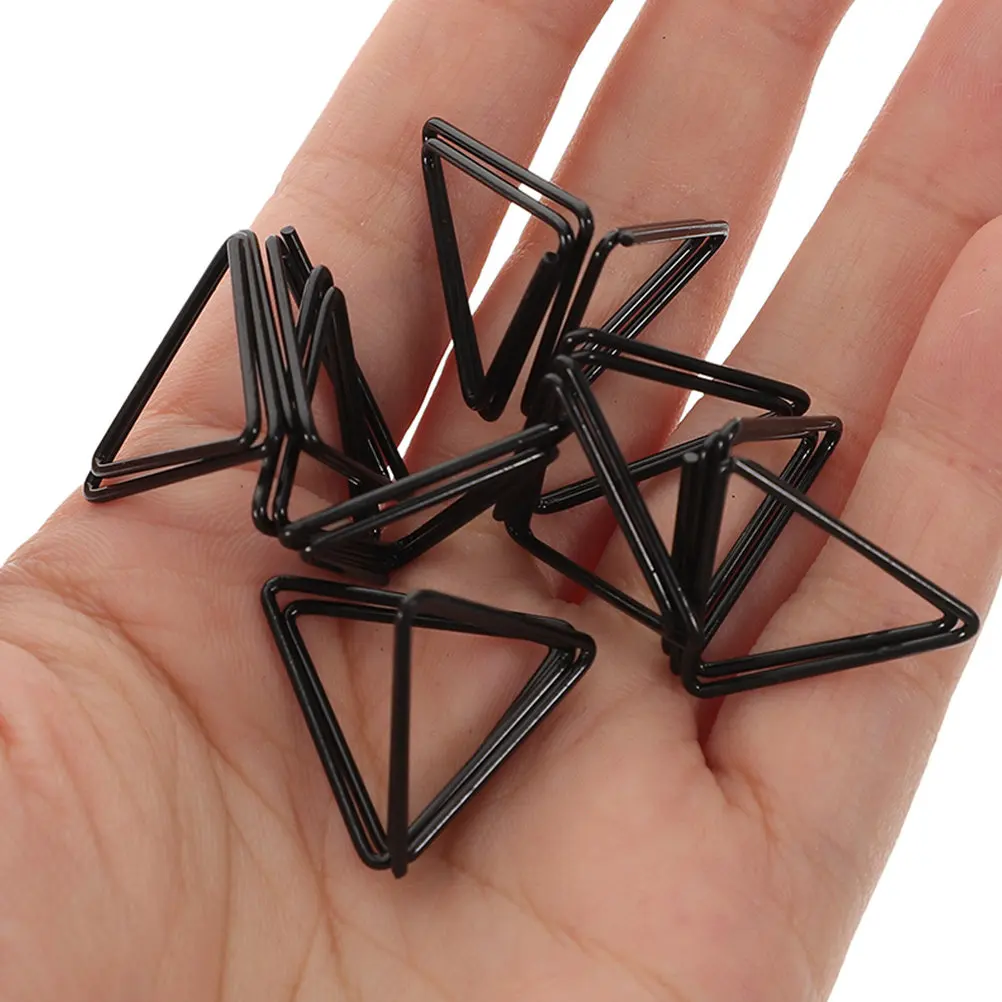 30Pcs Triangle Memo Clips Aluminum Alloy Photo Display Clamps Note Holder Desktop Organizer Triangular Paper Clips for Wedding