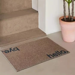 Nordic PVC Letters Welcome Doormat Cuttable House Entrance Mat Rug Carpet Anti Dust Floor Tidy Pad Outdoor Home Decor