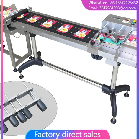 

Automatic High Quality Speed Feeder Conveyor Pouch Counting Inkjet Coding Paging Stickers Labeling System Machine Finishing Bags
