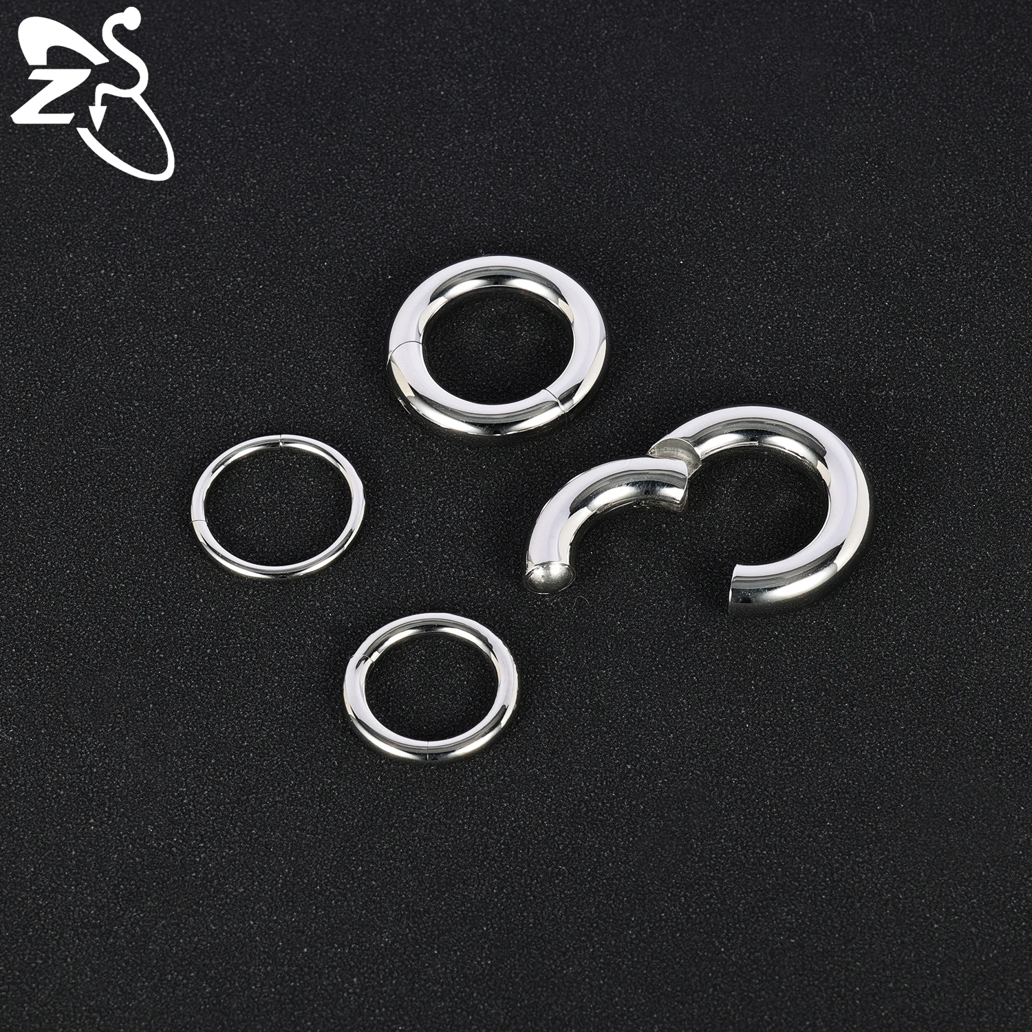 ZS 1PC 2/4/6/8/10/12G Edelstahl Hoop Ohrring Punk Große Größe Ohr Messgeräte Ohr Expander Nasenloch Knorpel Piercings Schmuck – Detail 9
