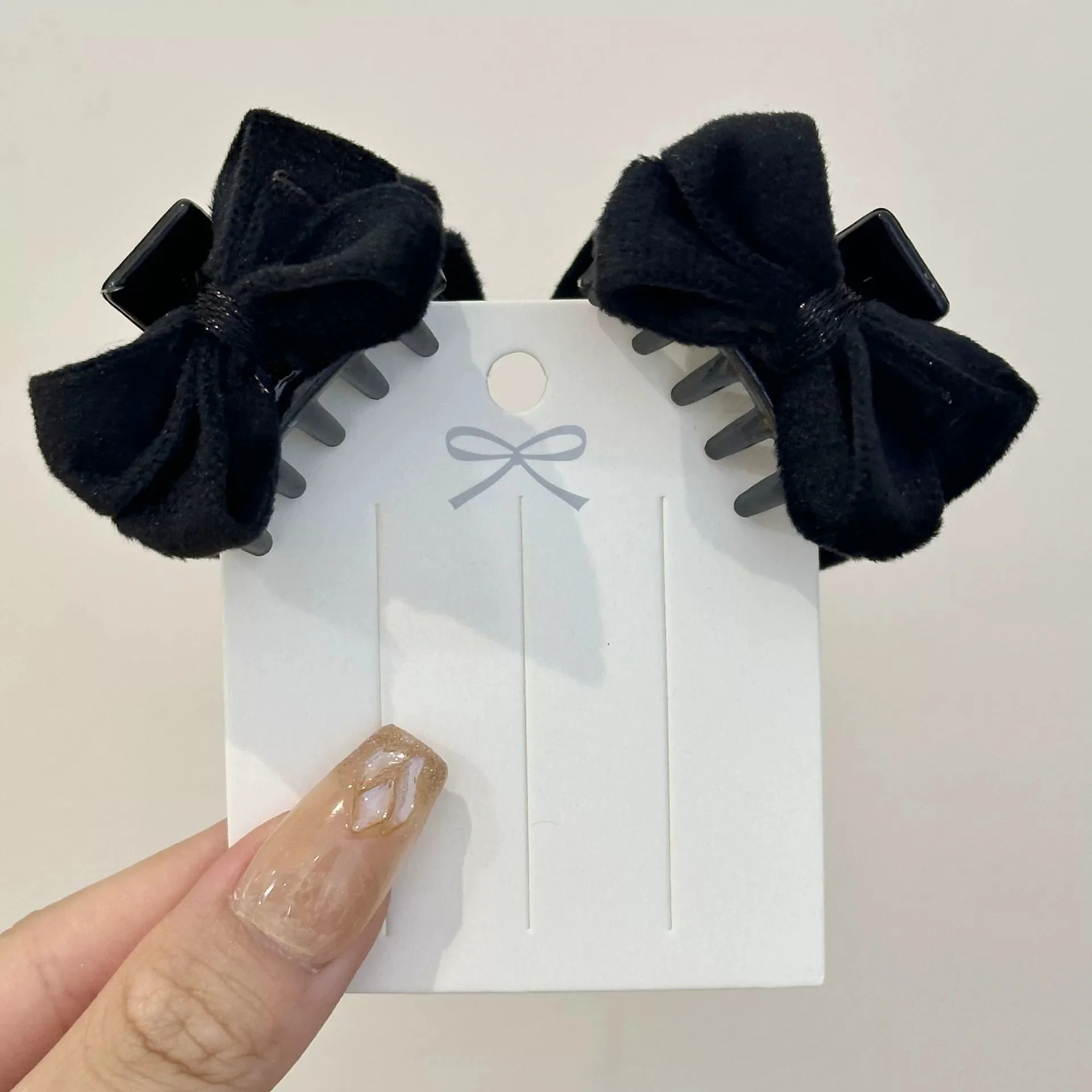 2 Stücke Frauen Kleine Schleife Haarklammern Süße Prinzessin Kopfbedeckung Fransen Haarspangen Haarspangen für Mädchen Mode Haarschmuck – Detail 10