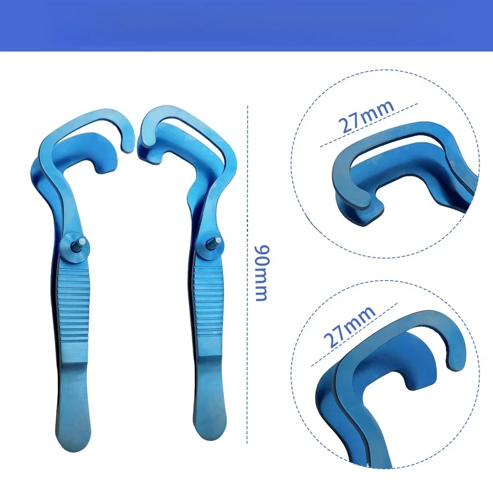 Eyelid Turning Forceps Plastic Surgery Tweezers Chalazion Meibomian Gland Ophthalmic 2pcs/Set