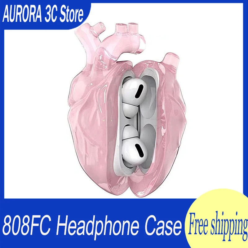 808FC Heart Headphone Case 808 fc Earphone Case Customize air pods pro2 Hearing Headphone Cases For Airpod3 Pro/Pro2 Phone Gift