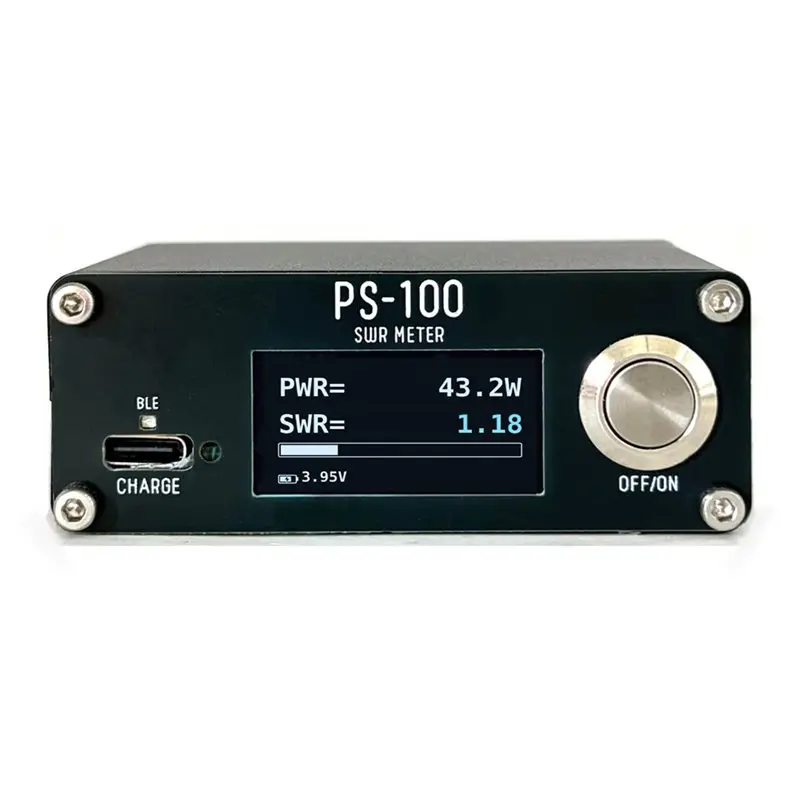 Y43A-PS100 Digital RF Power SWR Meter 0 To 100W Shortwave HAM Radio Tester,PEP Peak Hold, BLE Web Control& 24-Point Calibrati