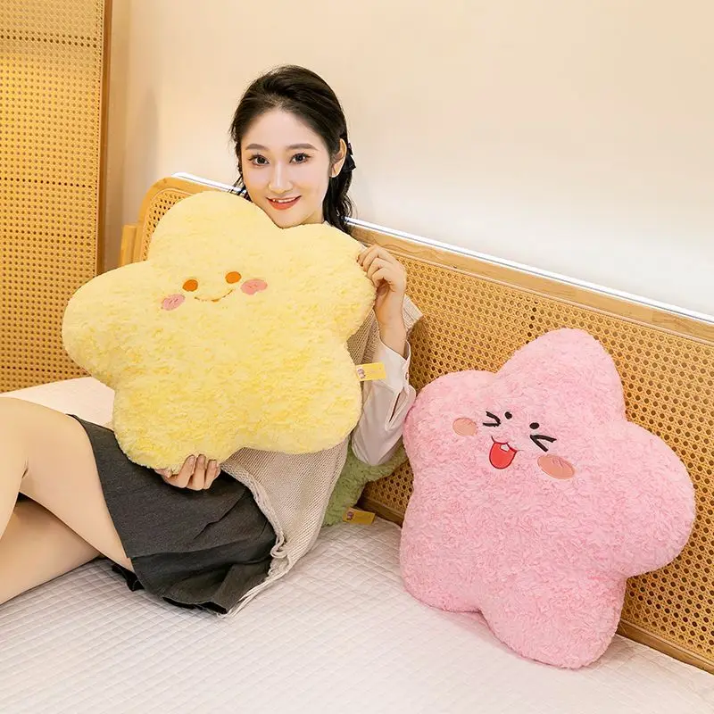 Boneka Bintang Lucu Mainan Plush Penenang Bantal Sofa Hadiah Ulang Tahun Liburan untuk Anak Perempuan