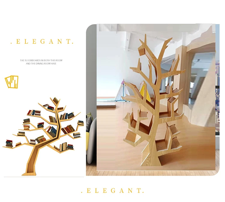 Chiquitos salon chambre enfants bois arbre étagère étagère sol Simple moderne fond mur décoratif bibliothèque