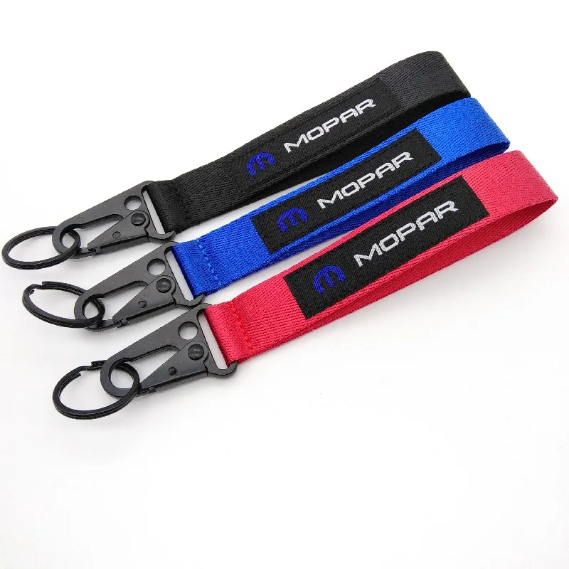Автомобильный брелок с эмблемой, тканый нейлоновый брелок для ключей, декоративный ремешок на запястье для Mopar Jeep Chrysler, аксессуары для мотоциклов