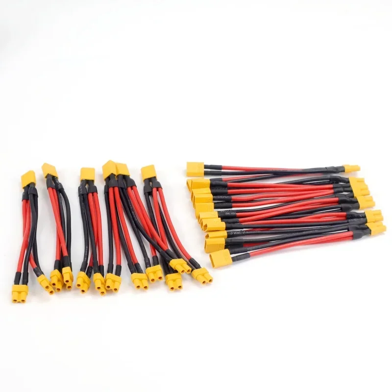 6 قطعة XT30 موصل البطارية المتوازي كابل ذكر/أنثى المزدوج تمديد Y على شكل 16AWG 10 سنتيمتر سلك السيليكون للتحكم عن بعد بدون طيار