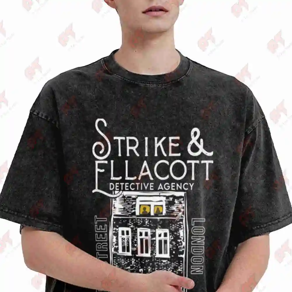 Cormoran Strike And Robin Ellacott Vintage Washed Tee Pure Cotton T-Shirt