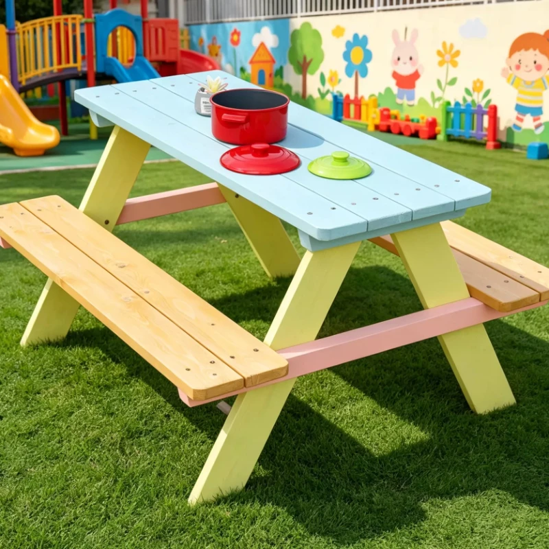 Kindergarten outdoor tables and chairs courtyard children's game table special table set early education outdoor learning