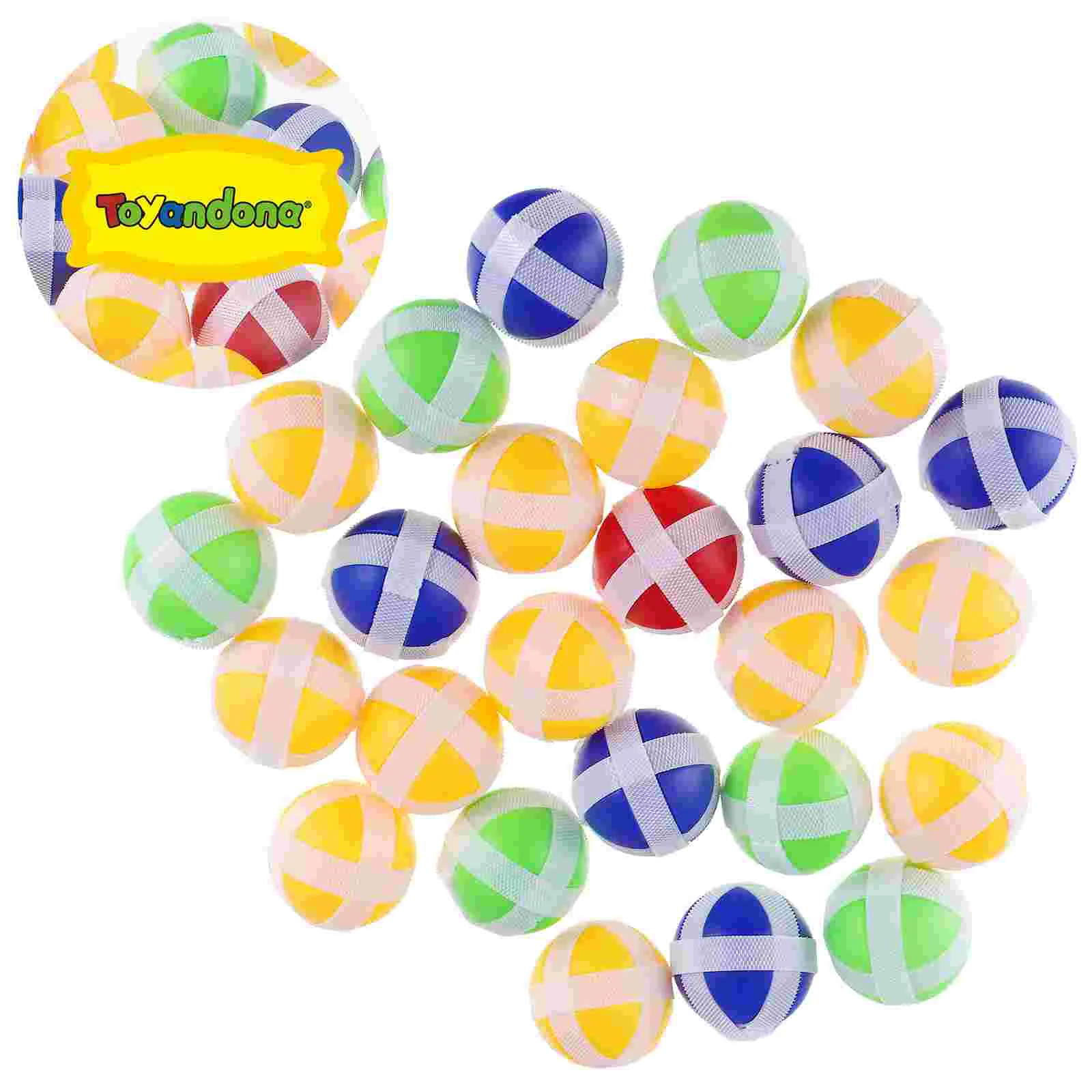 Sticky Ball para Brinquedos Infantis, Bolas De Tecido De Plástico Interior, Acessórios De Bordo De Dardo, Favor De Festa, Jogo De Gancho E Loop, 25 Pcs