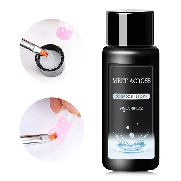 Juego de esmalte de uñas de extensión acrílica, Gel de construcción rápida transparente rosa con solución antideslizante, puntas de molde para uñas, 16 Uds.