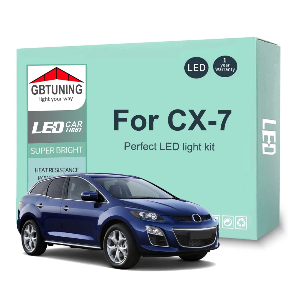 11個のledインテリアライト電球CX-7用CX7 2006-2009 2010 2011 2012 2013 2014車のledドーム車両ランプcanbus