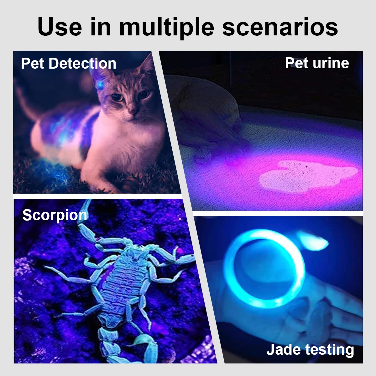 395 مصباح الضوء الأسود فوق البنفسجي LED أضواء خزانة الضوء الأرجواني، 5 فولت مع مفتاح، إضاءة حفلات الهالوين، جل الأظافر