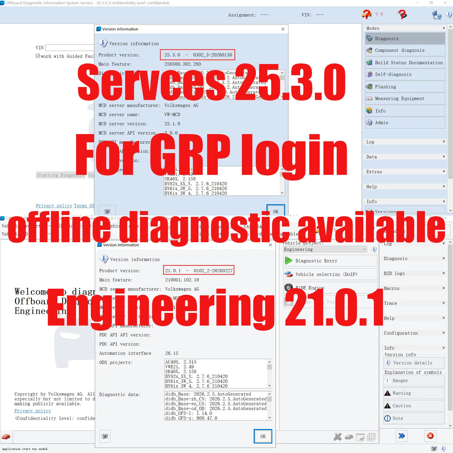 Remote Download Install Software for New Odis Service S 25.3.0 Odis E Engineering 21.0.1 Supports GRP Login Support 6154A WIN10