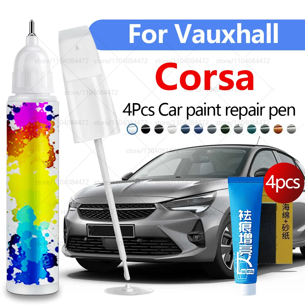 Paint Repair Pen Touch Up Scratch Remover DIY Auto Accessories For 1982-2025 Vauxhall Corsa Black White Green Silver Orange Red