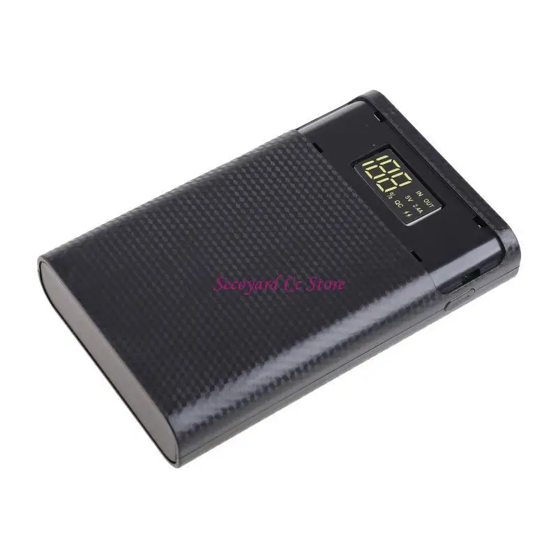 N3UC QC3.0 USB Type-C PD 4x18650 Battery DIY Box for Case Power Adapter Fast Charging 5V 9V 12V Durab