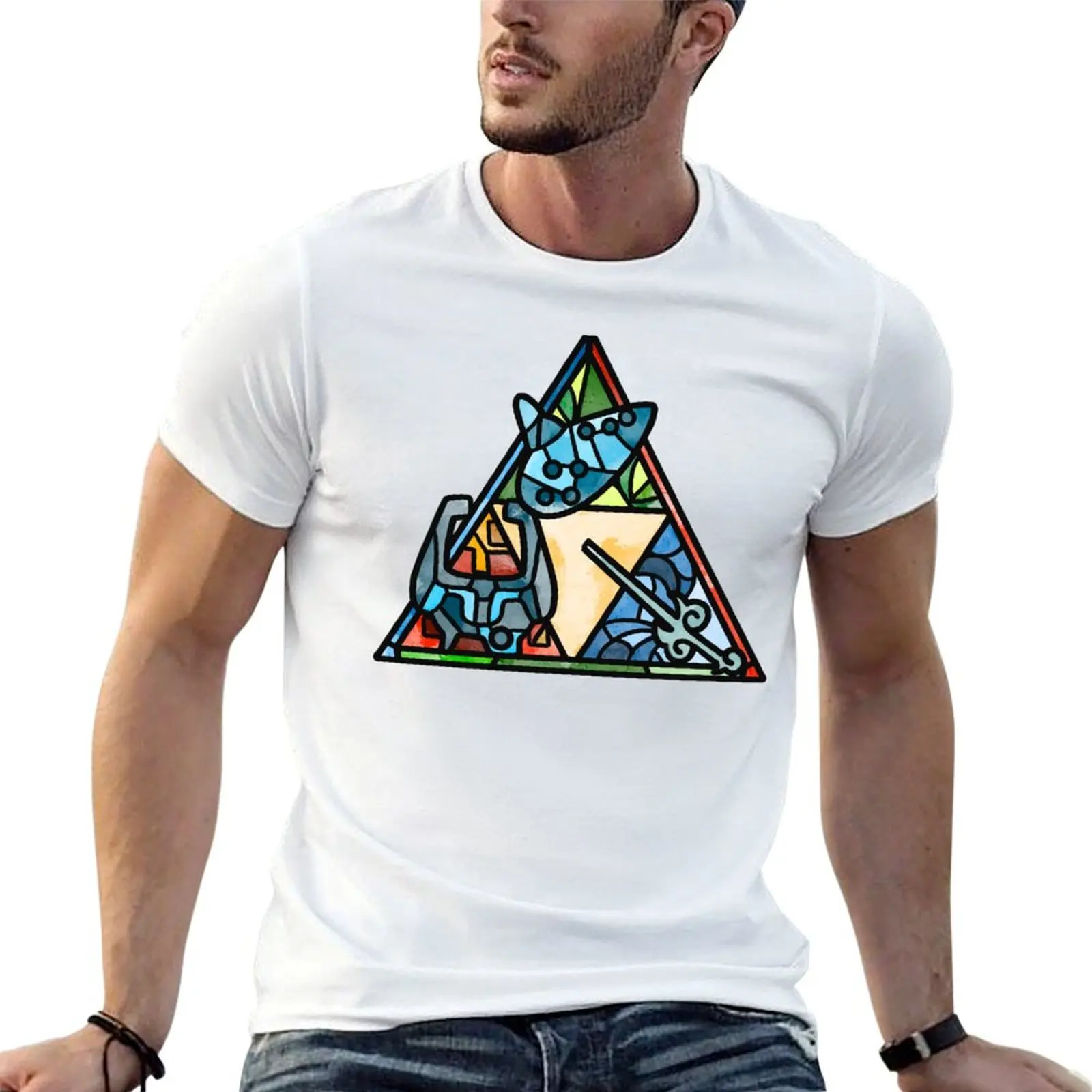 Stained Glass Loz T-Shirt Comfortable Daily Wear Tee