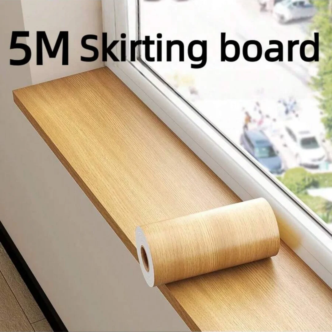 1PC 5mx15cm Realistic Wood Grain Repair Adhensive Duct Tape Floor Furniture Renovation Skirting Line Sticker Home Decoration