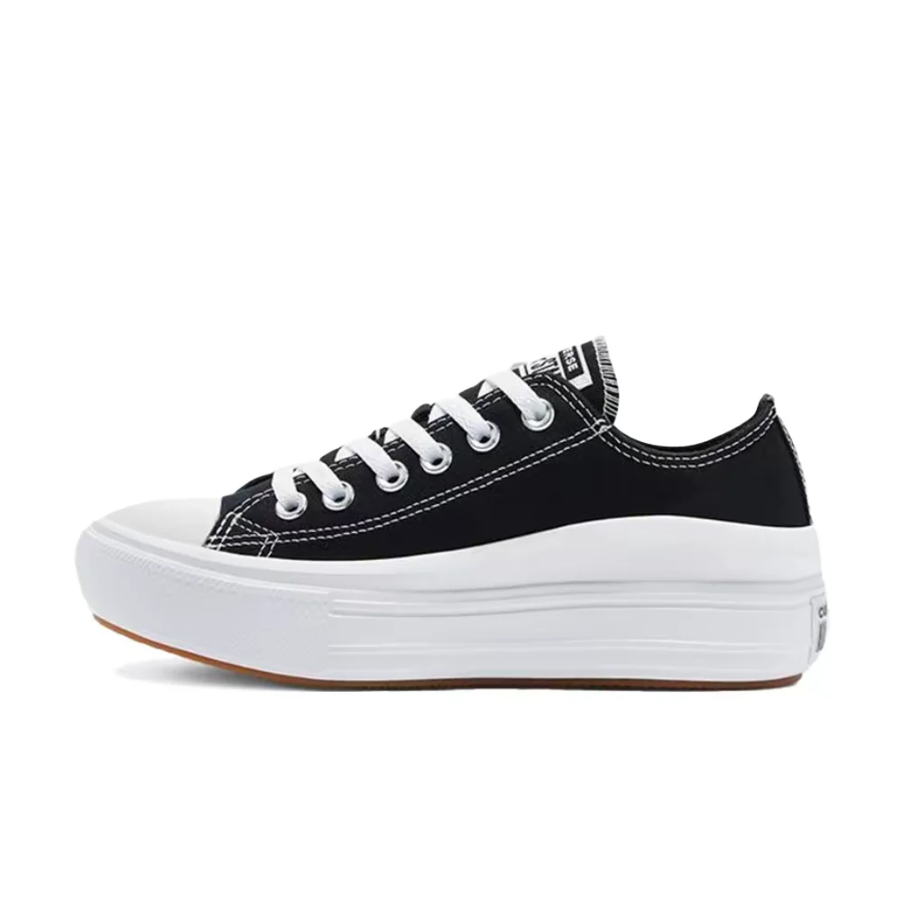 Converse All Star Move Women's Low-Top Canvas Sneakers  Black, Comfortable Cushioning, Breathable & Durable 570256C