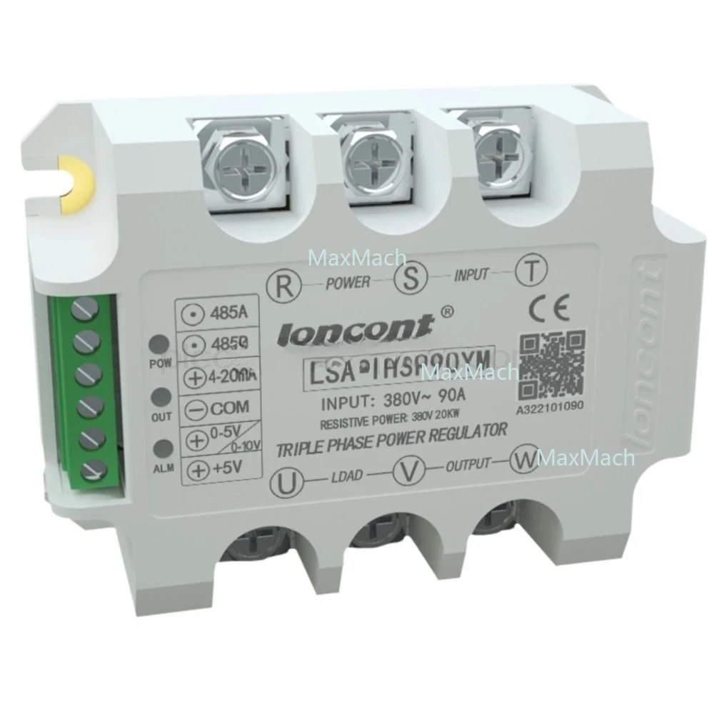 

Three-Phase AC Voltage Power Regulator RS485 Modbus RTU Thyristor SSR Potentiometer 0-10V 4-20mA 380V Isolated