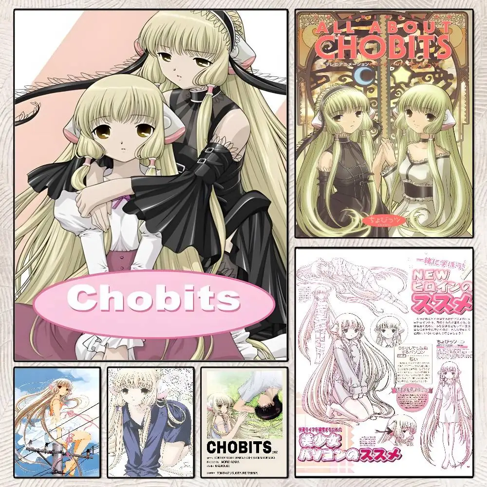 Póster clásico de Anime C-Chobits, carteles HD autoadhesivos impermeables, ideal para decoración de sala de estar, dormitorio y bar