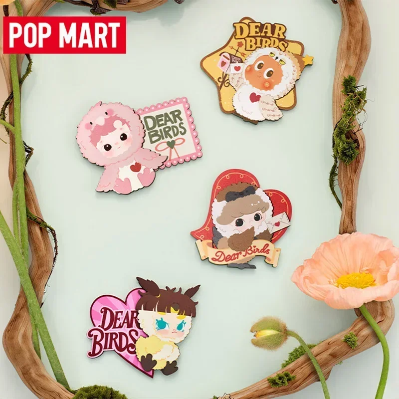 POP MART Dear Birds Series Kawaii Anime Action Figure Fridge Magnet Blind Box Surprise Mystery Doll for Girls Collectible Toy